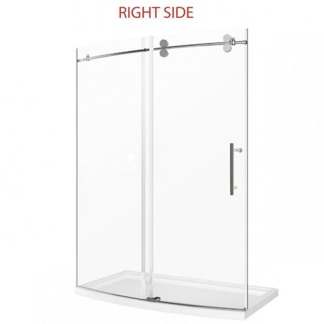 Vincent-R - Curved Shower Door With Acrylic Shower Base ( 60 x 34 x 81 )  Right and Left Available  BSO in Plumbing, Sinks, Toilets & Showers - Image 2
