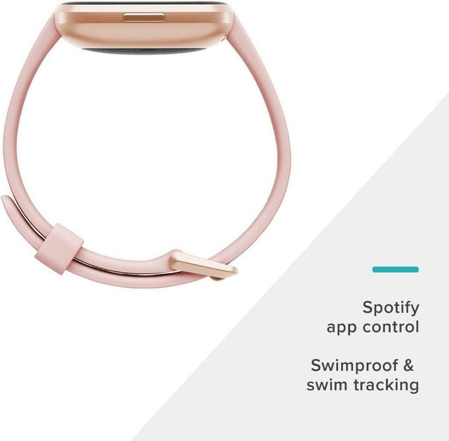 Fitbit Versa 2 Health & Fitness Smartwatch With Heart Rate, Music, Alexa Built-In, Sleep & Swim Tracking - Petal/Copper in Jewellery & Watches - Image 3