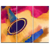 Made in Canada - Design Art Listen to the Colourful Music - 3 Piece Graphic Art on Wrapped Canvas Set