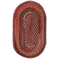 Loon Peak Jameown Braided Wool Medium Red Area Rug