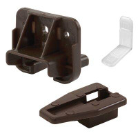 Prime-Line Dark Brown, Drawer Track Guide And Glide (2-Pack)