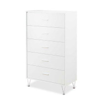 Millwood Pines 32" X 16" X 52" White Particle Board Chest