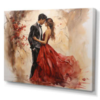 Red Barrel Studio Wedding Couple Eternal Love Framed On Canvas Print