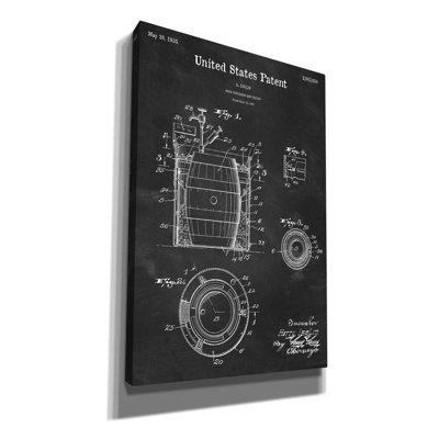 Williston Forge Beer Container and Cooler Blueprint Patent Chalkboard - Wrapped Canvas Drawing Print in Other