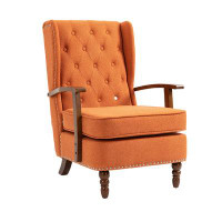 Charlton Home Wood Frame Armchair, Modern Accent Chair Lounge Chair For Living Room