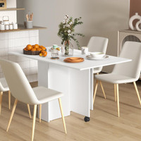 Folding Dining Table 55.1" x 31.5" x 29.1" White
