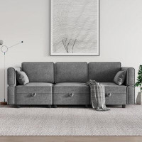 Homhougo 87" W 3 Seater Couch With Storage