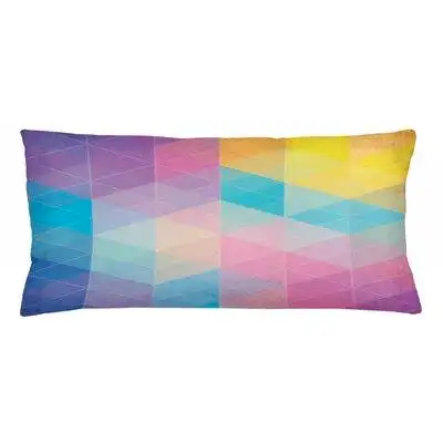East Urban Home Ambesonne Indie Throw Pillow Cushion Cover, Abstract Triangles Classical Diamond Line Pattern In Dreamy