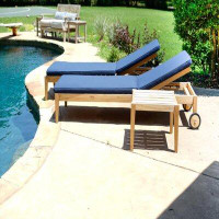 Foundry Select Foundry Select Home Hiorulf Outdoor Chaise Lounger Sunbrella Cushions