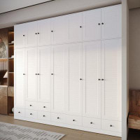 MoonQuake Elegant Large-Scale Wardrobe  Selections – Classic Design With Spacious Organizing System (103.3” W X 94.5” H