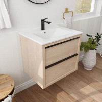 Hokku Designs Hatter 24" Wall-Mounted Single Bathroom Vanity Set