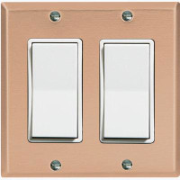 WorldAcc Metal Light Switch Plate Outlet Cover (Plain Peach Pink - Single Toggle)