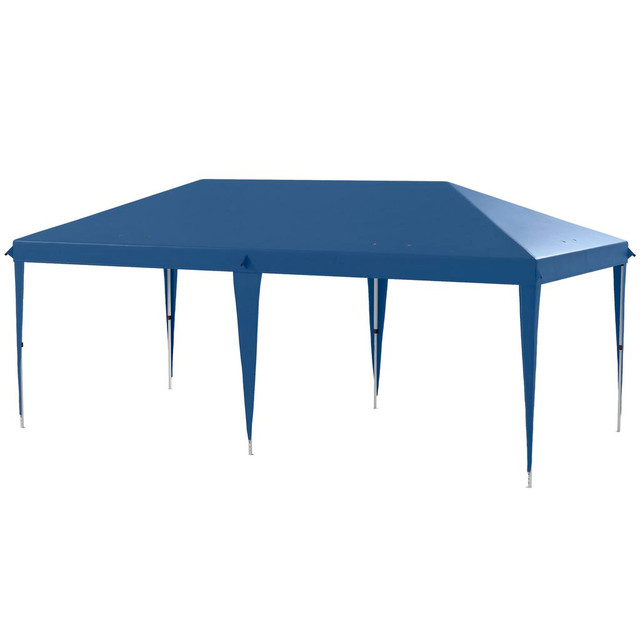 Foldable Gazebo 19.2' x 9.7' x 8.9' Blue in Patio & Garden Furniture - Image 2