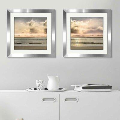 Made in Canada - Highland Dunes 'Warm Breezes' 2 Piece Framed Acrylic Painting Print Set in Arts & Collectibles