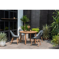 Lark Manor Anautica Outdoor Patio 5pc 100% FSC Certified Wood Dining Set