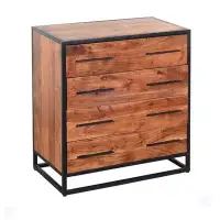 Millwood Pines Handmade Dresser With Grain Details And 4 Drawers