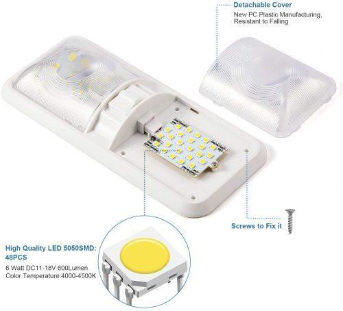 NEW 5 PACK 12V RV TRAILER INTERIOR LED LIGHT & SWITCH 528TLS in Other in Alberta - Image 3