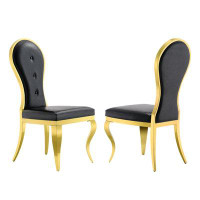 Rosdorf Park Leather Dining Chairs