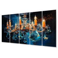 Design Art Chandelier Dynamic Reflections - Chandelier Metal Wall Art Living Room Set