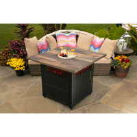 Endless Summer Donovan Dual Heat 30.71'' H x 37.8'' W Steel Propane Outdoor Fire Pit Table with Lid