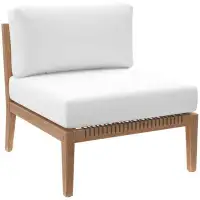 Modway Clearwater Teak Patio Chair with Cushions