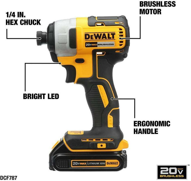 HUGE Discount! DEWALT 20V MAX Compact Brushless Drill and Impact Combo Kit | FAST, FREE Delivery to Your Door in Other Business & Industrial - Image 3