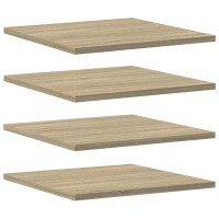 Ebern Designs Bookshelf Boards 4 Pcs Sonoma Oak 15.7"X15.7"X0.6" Engineered Wood