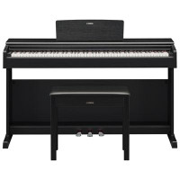 Yamaha ARIUS Standard 88-Key Weighted Hammer Action Digital Piano w/ Stand, Bench & 3 Pedals (YDP145)- Black