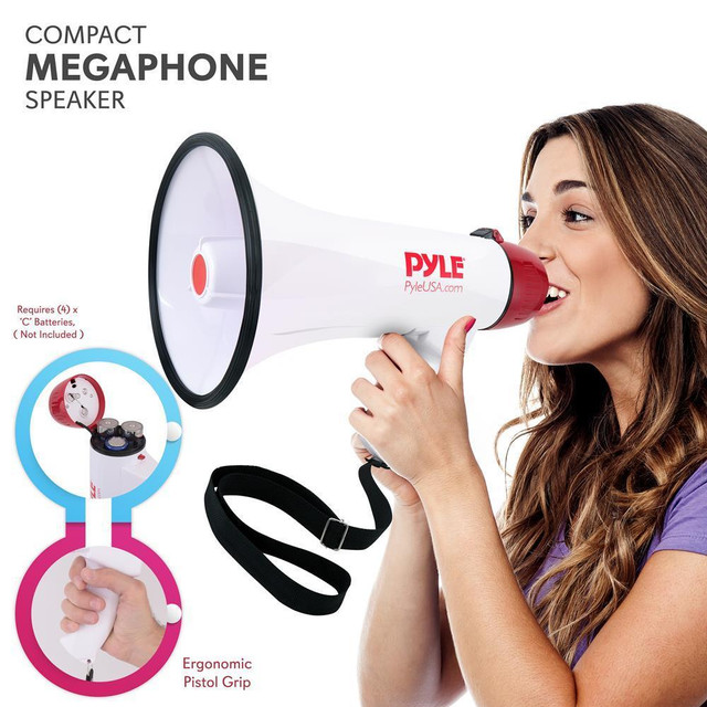 New Medium size Megaphone with Plug-in Handheld Mic Pyle PMP40 in Other in Ontario - Image 3