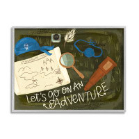Stupell Industries Treasure Map Adventure Framed Giclee Art by Angel Nicole