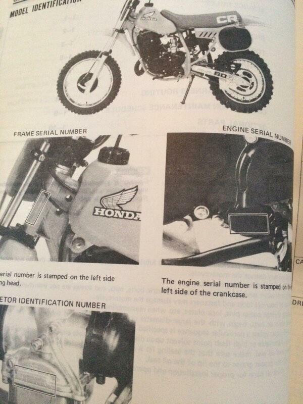 1983 Honda CR60R Shop Manual in Motorcycle Parts & Accessories in Regina - Image 3