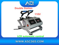 Heat Press Mug Press Sublimation Transfer Printing Machine 500W Double Station for 12oz Latte Mugs Transferring 110242
