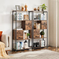 Vecelo Storage Bookcase Set(Set Of 2)