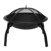 Ebern Designs Ruthee Iron Outdoor Fire Pit with Lid