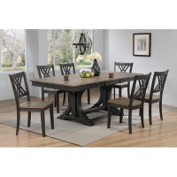 Canora Grey Kathie 7 Piece Solid Wood Dining Set