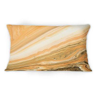 East Urban Home Orange And Yellow Onyx Marble - Modern Printed Throw Pillow 1