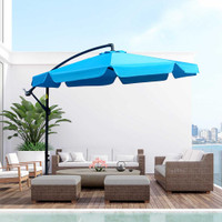 Cantilever Umbrella 8.7' x 8.7' x 8.7' Blue