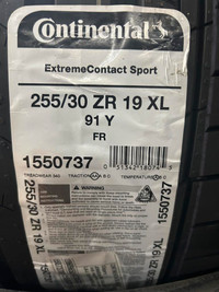 4 Brand New Continental Extreme Contact Sport 255/30ZR19 Summer tires $100 REBATE!! *** WallToWallTires.com ***