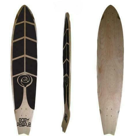 Easy People Longboard Pintail/ Kicktail Series Natural Deck + Grip Tape in Skateboard