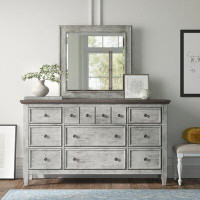Kelly Clarkson Home Haylee 9 Drawer 66'' W Double Dresser with Mirror