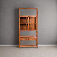 RARLON New Chinese bookcase mahogany bookcase Solid wood shelves storage cabinets