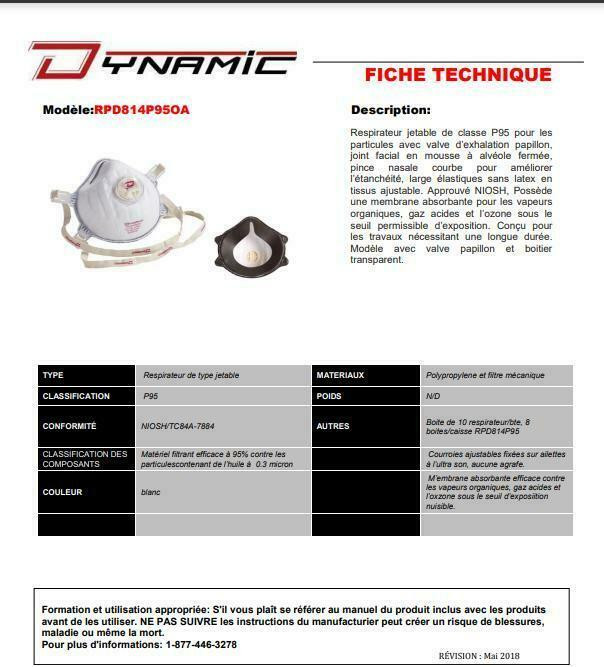 Respirateur Jetable P95 5 par boîte version haut de gamme in Other in Québec - Image 3