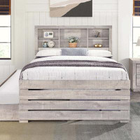 Wondrous Iconic Farmhouse Style Bookcase Captain Bed With Three Drawers And Trundle