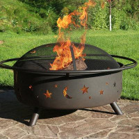 Red Barrel Studio Steel Wood Burning Fire Pit With Spark Screen