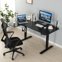 Accentuations by Manhattan Comfort Traditional Electric L-Shaped Smart Desk With Height Adjustment