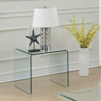 Alma Ripley Square End Table Clear