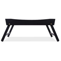 Sofia + Sam BIRDROCK HOME Wood Bed Tray With Folding Legs - Wide Breakfast Serving Tray Lap Desk With Sides And Handles