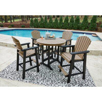 Rosecliff Heights Ratana Outdoor Bar Table And 4 Barstools