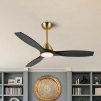 Willa Arlo™ Interiors 52" Balmer 3 - Blade LED Smart Propeller Ceiling Fan with Remote Control and Light Kit Included
