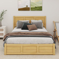 Red Barrel Studio Santrell Queen Size Wood Platform Bed With Underneath Storage And 2 Drawers